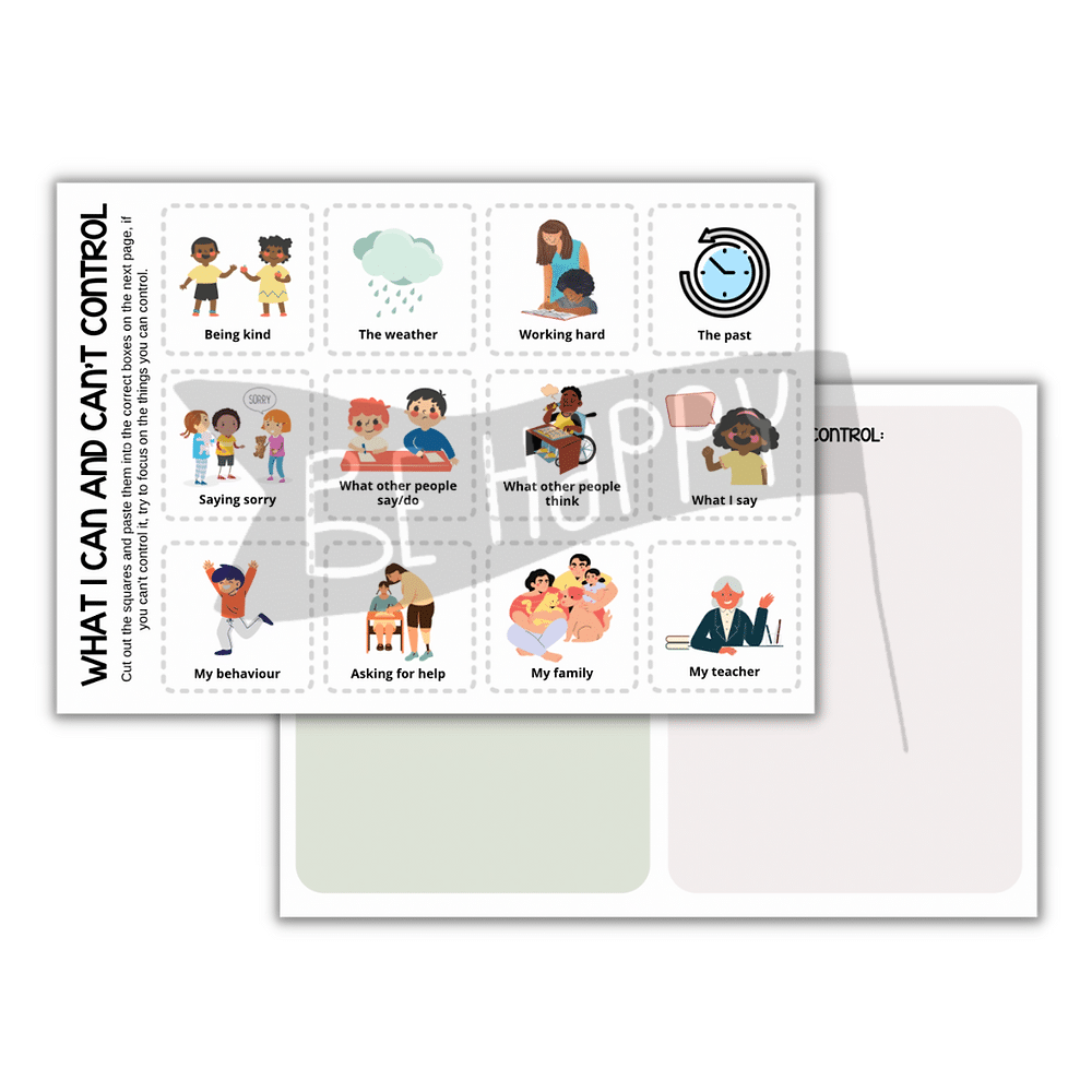 Things I Can and can't Control - Be Happy Resources