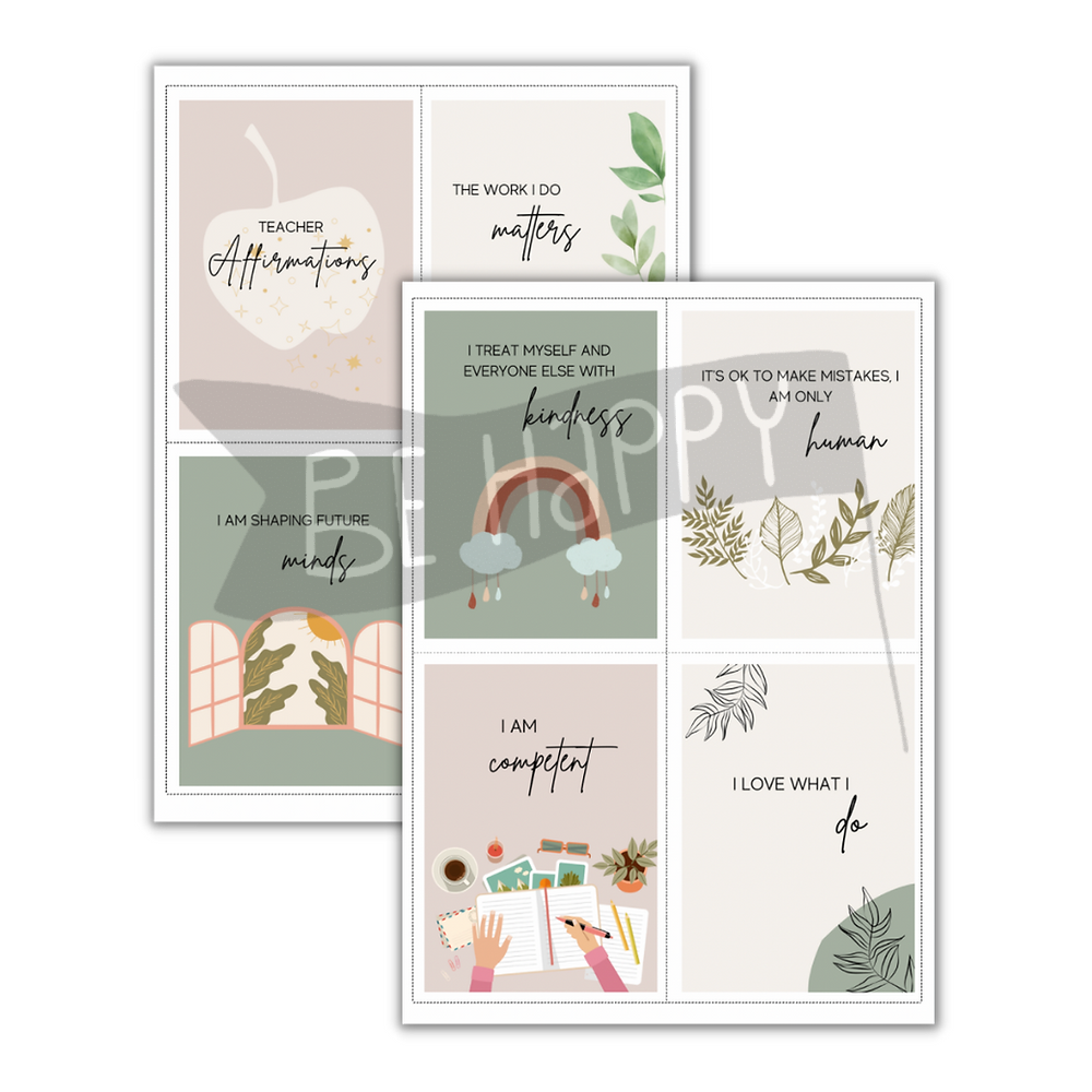 Teacher Affirmations Printable