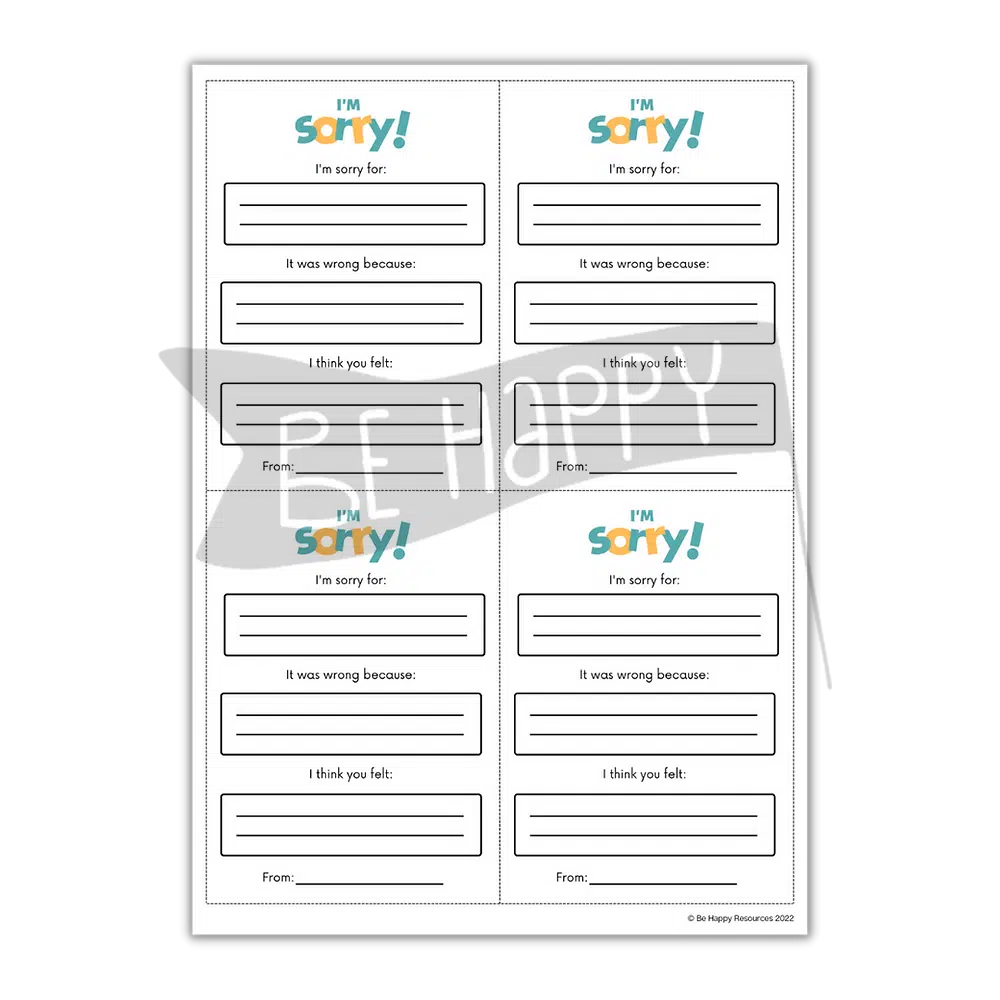 I'm Sorry Cards