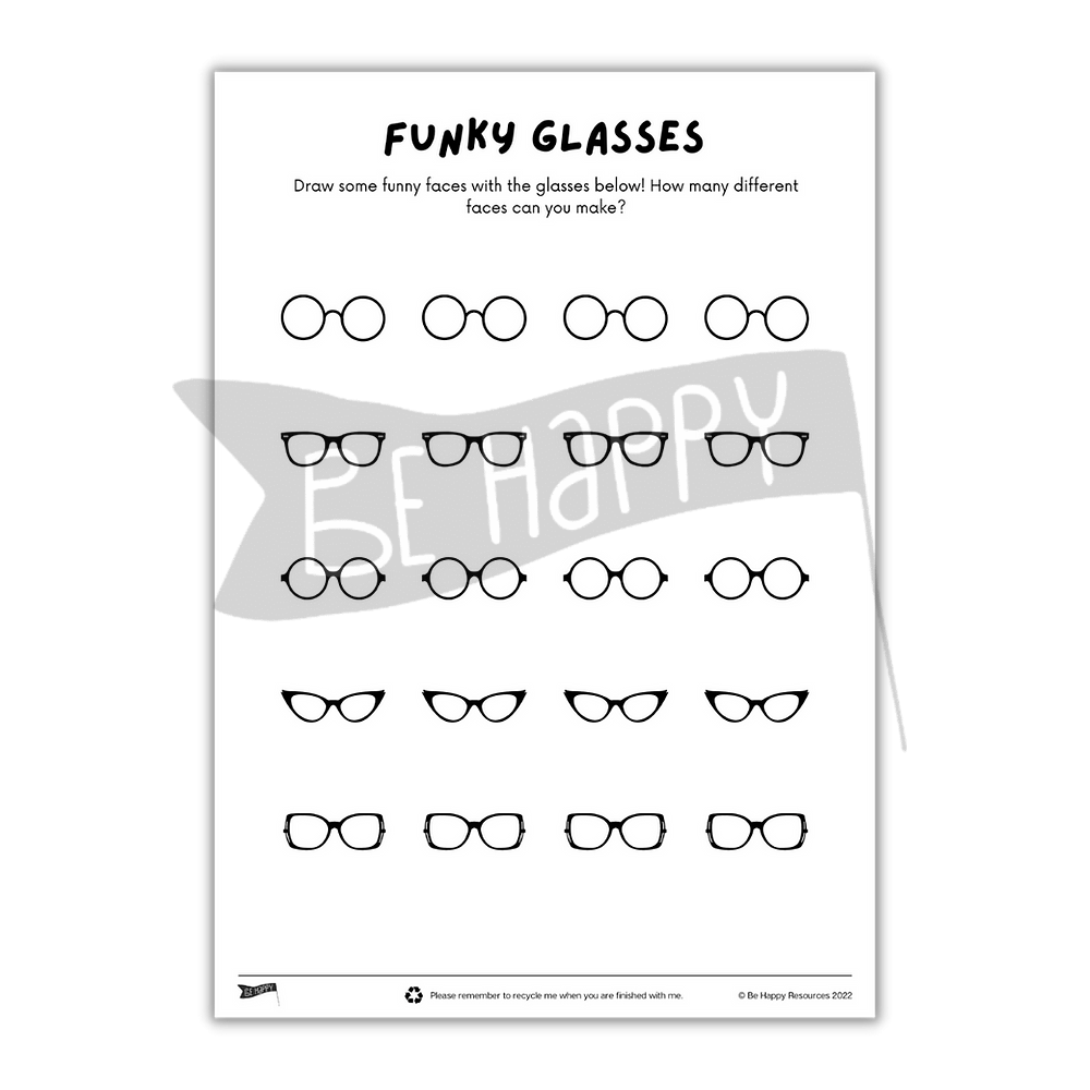 Funky Glasses - Be Happy Resources