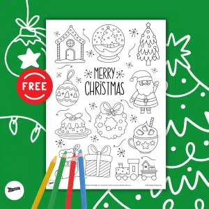 Merry Christmas Colouring Sheet