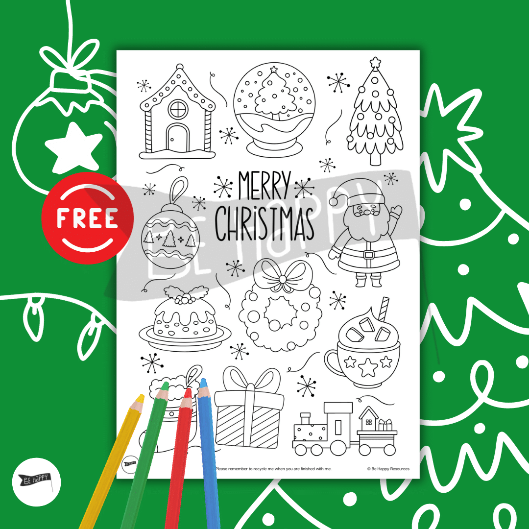 Merry Christmas Colouring Sheet