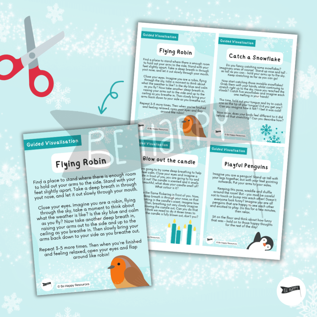 Guided Visualisation Flashcards - Winter Themed