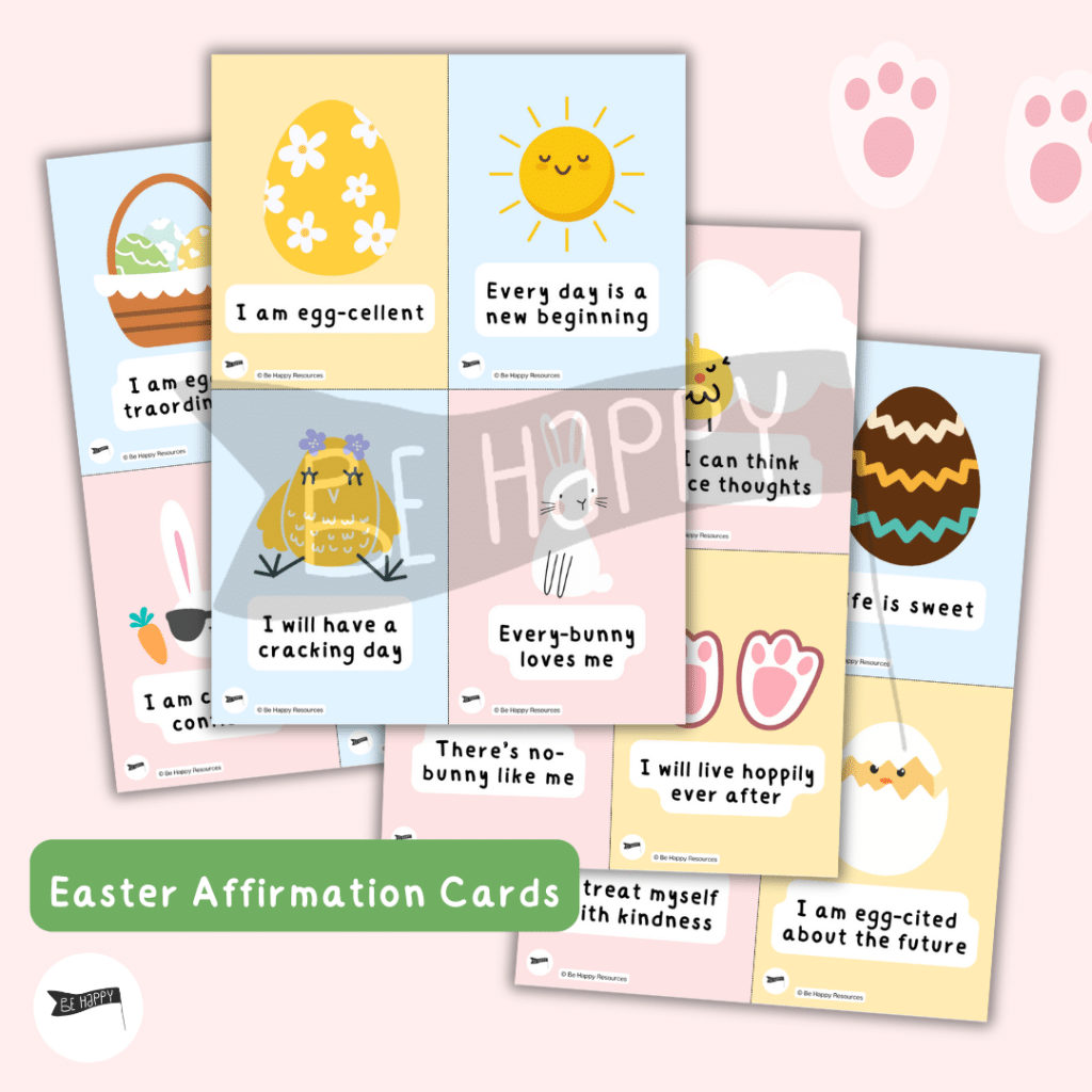 Easter Affirmation Cards - 16 Printable Flashcards