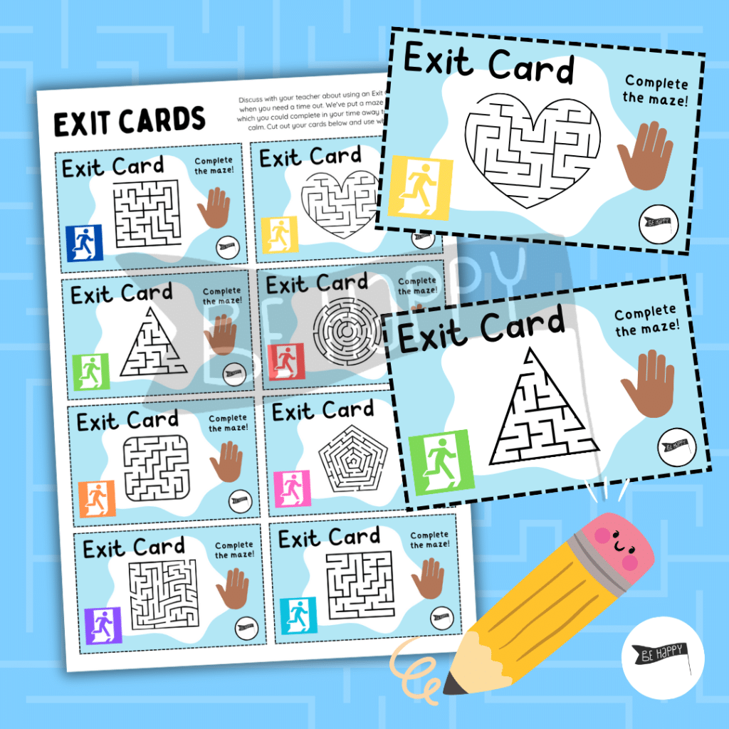 Mindful Exit Cards - 8 Calming Exit Cards for Children
