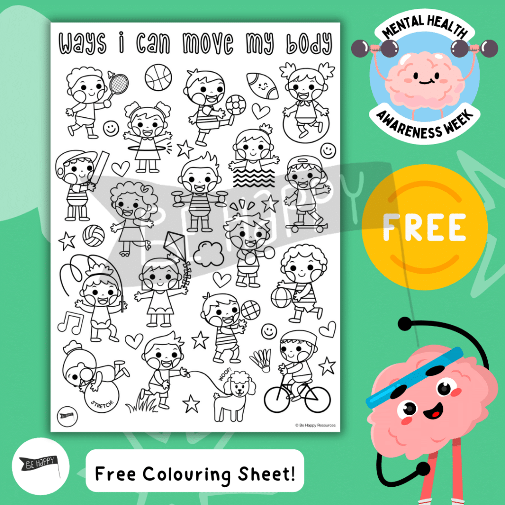 Ways I Can Move My Body - Colouring Sheet - FREE