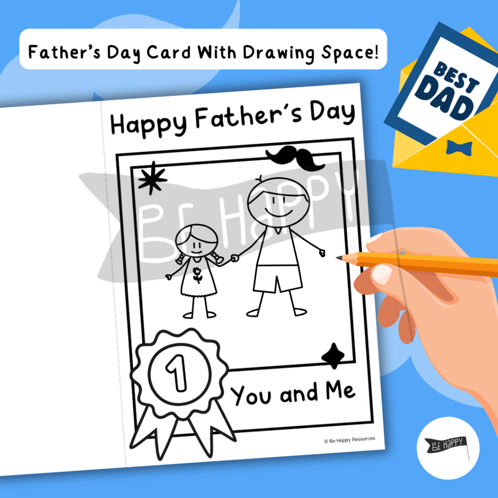 You and Me Father's Day Card - Printable and Personalised Father's Day Activity