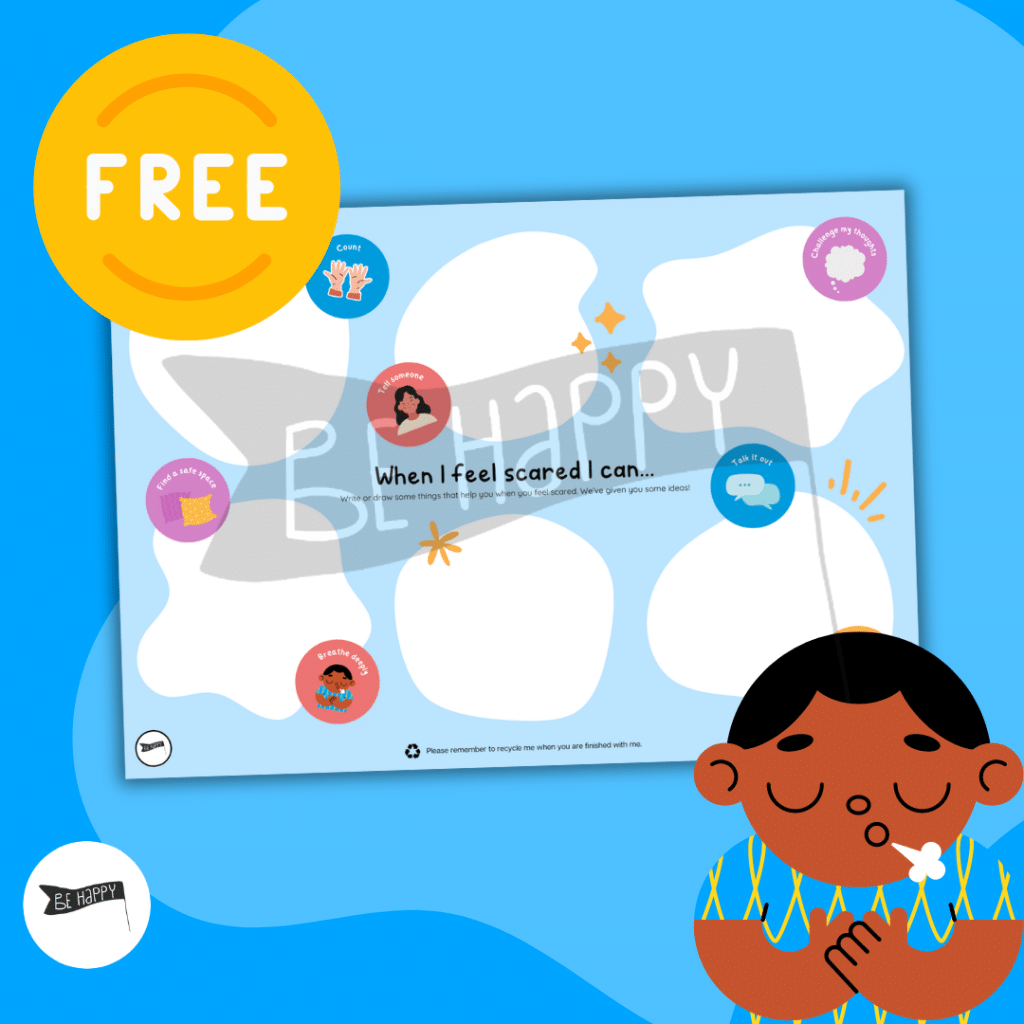 When I Am Scared I Can... Coping Skills Exploration Worksheet - FREE