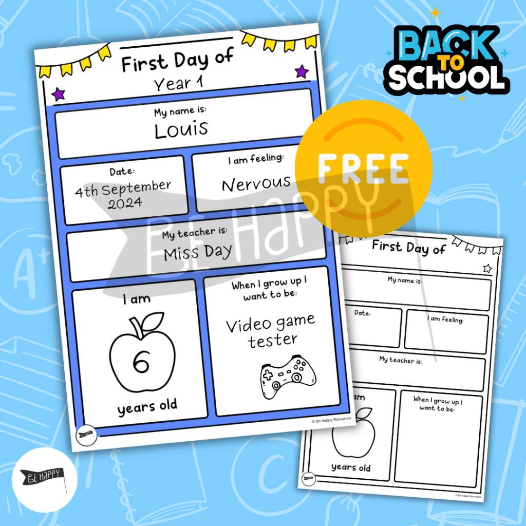 First Day of School Board - FREE Printable Back To School Resource
