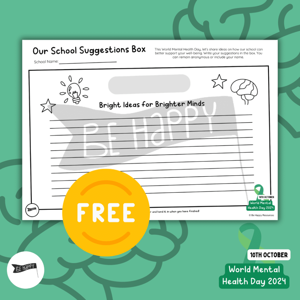 School Suggestions Box Activity - World Mental Health Day 2024 - FREE