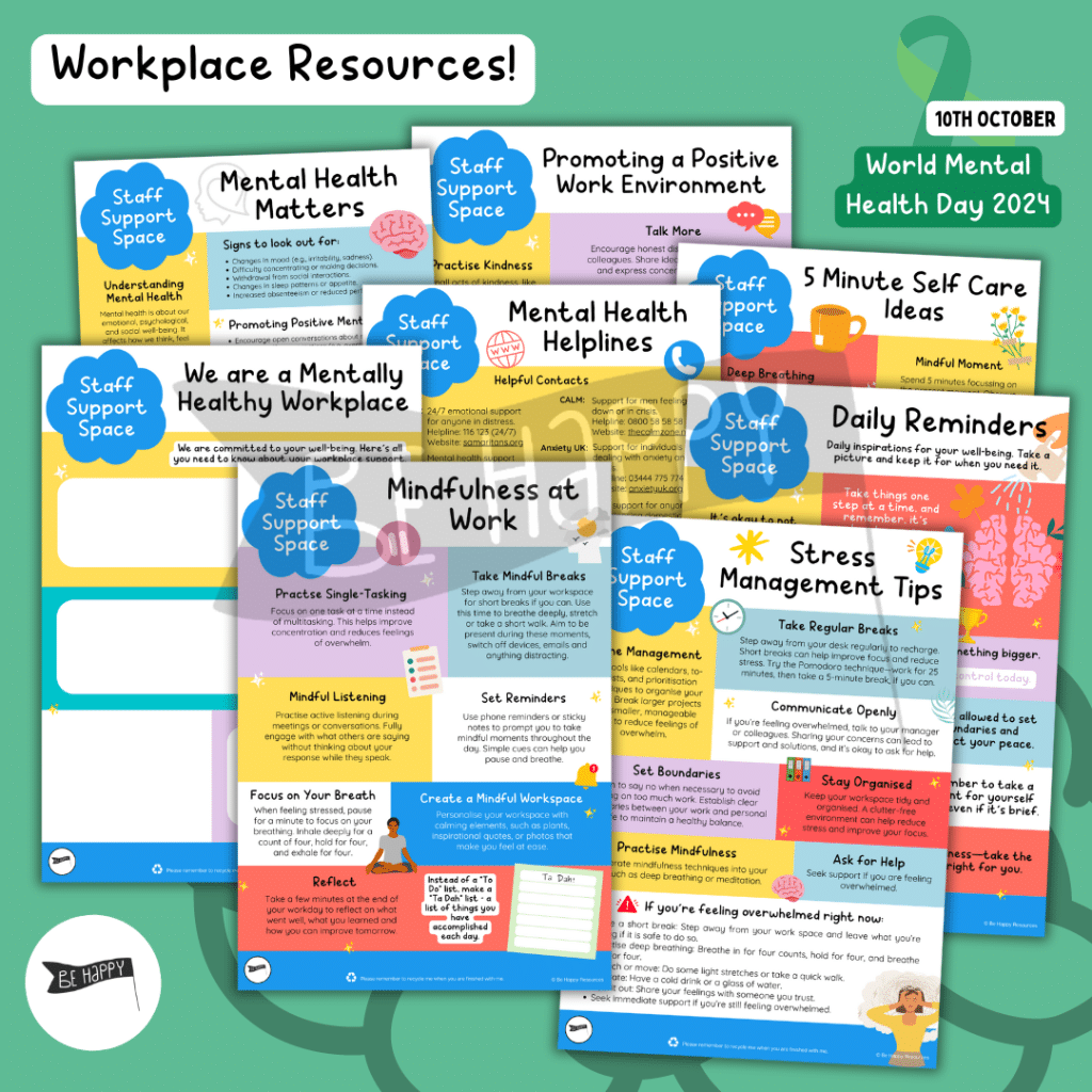 Staff Support Space - Mental Health Posters for Your Workplace!