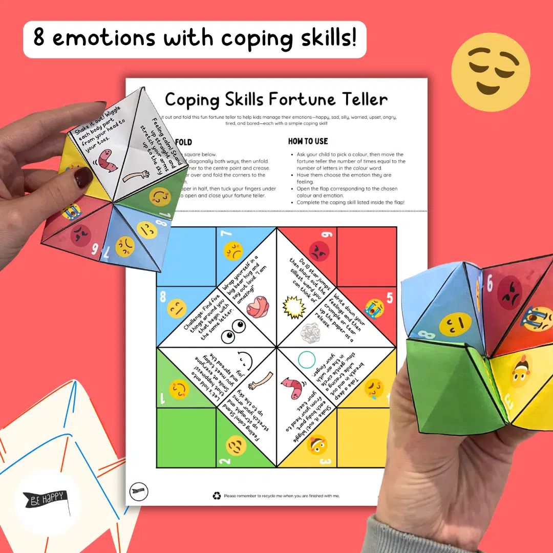 Coping Skills Fortune Teller - Self-Regulation Craft - Calming and Fun