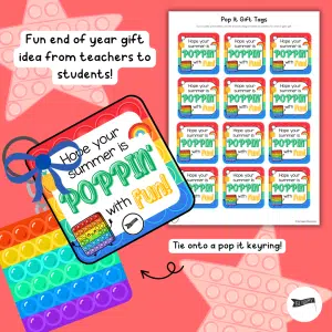 Hope Your Summer Is Poppin' With Fun Gift Tags - Printable Tags for End of Year Gifts