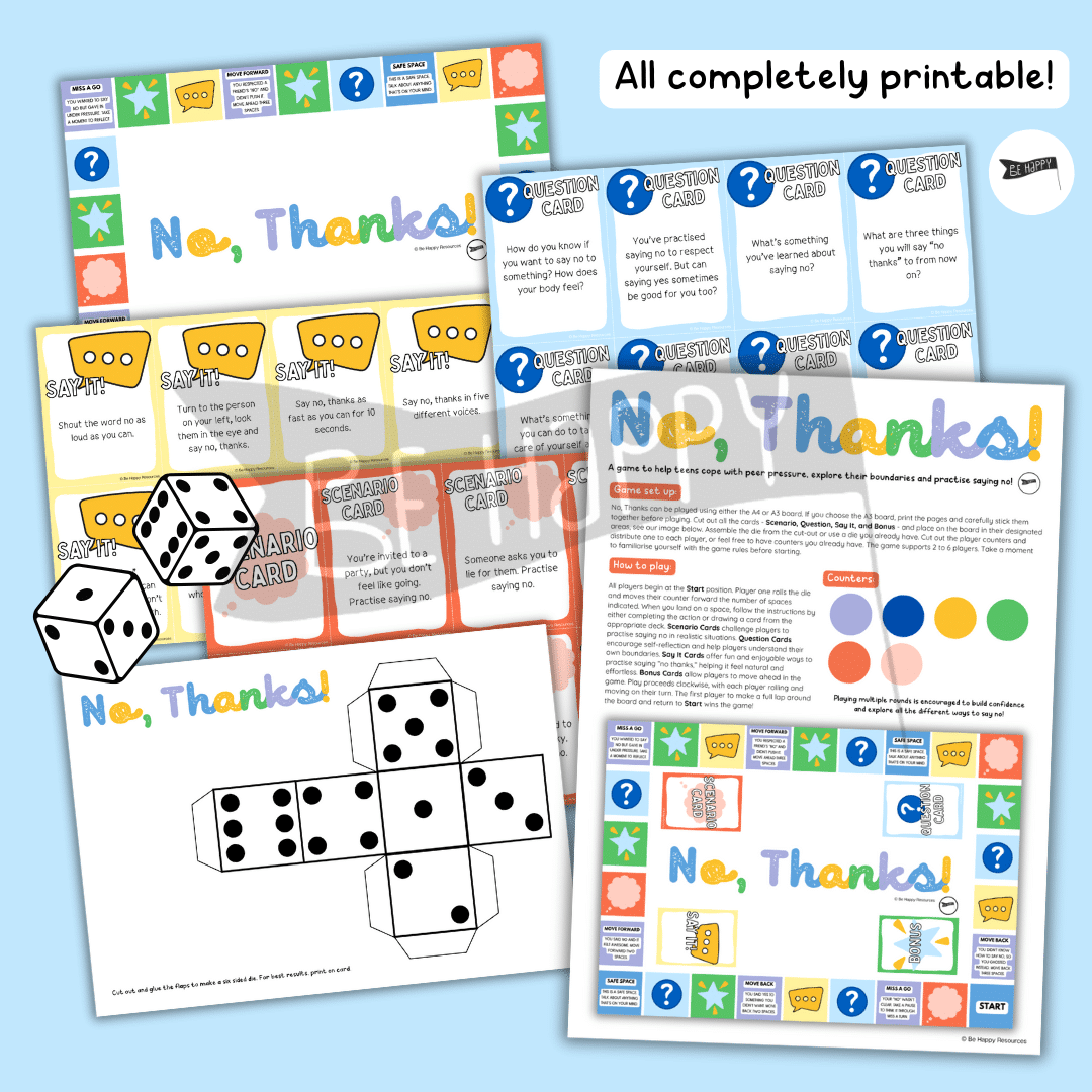 No, Thanks! - A Printable Board Game to Help Teens Explore Boundaries and Say No - Image 7