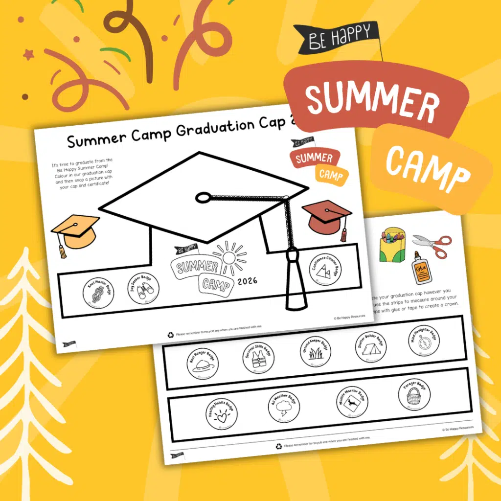 Be Happy Summer Camp 2026 Graduation Cap Craft
