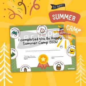 Be Happy Summer Camp Completion Certificate 2026