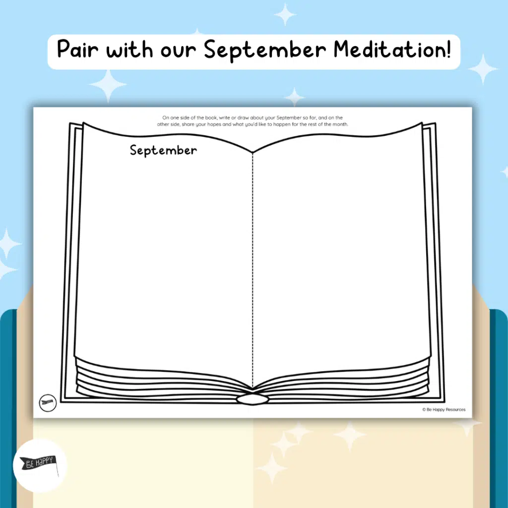 The Open Book Activity - Fill Your September Chapter - Meditation Activity