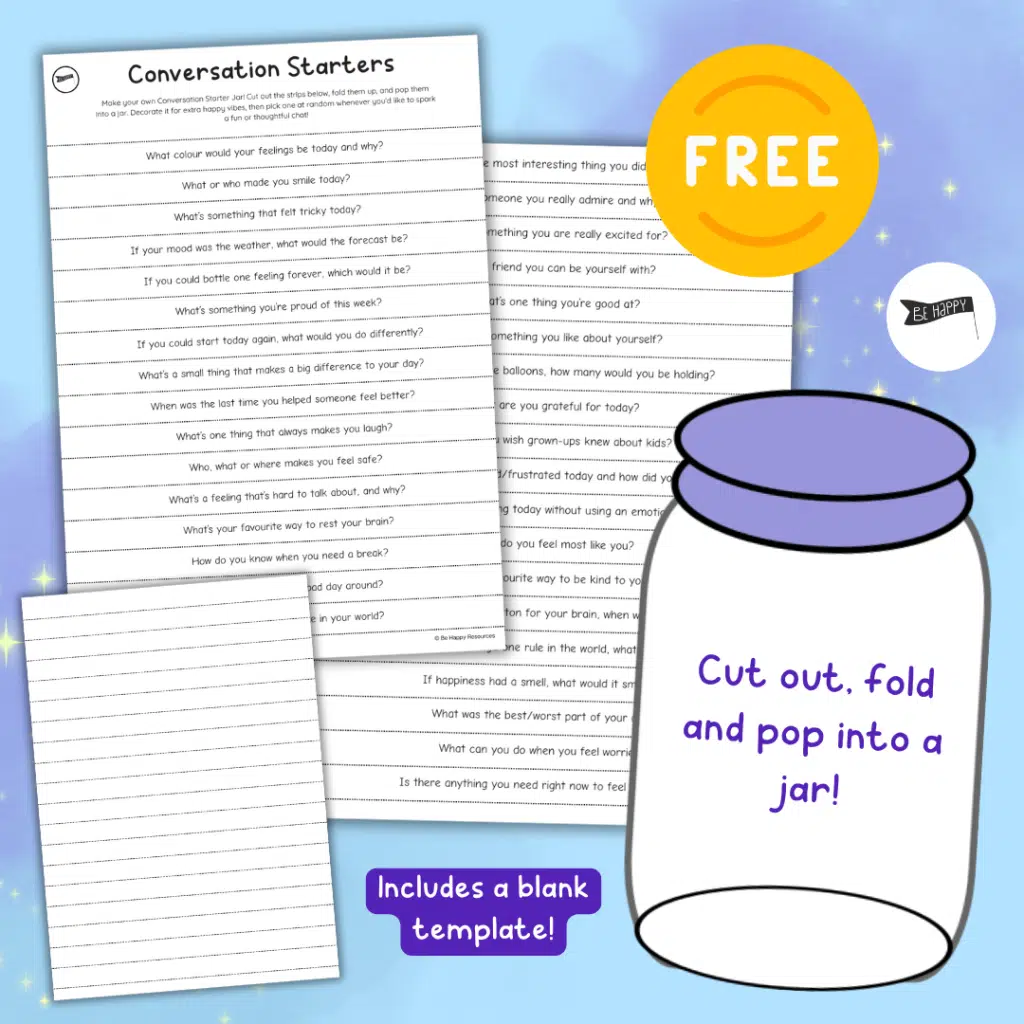 Conversation Starter Strips - Make a Conversation Starter Jar! - FREE
