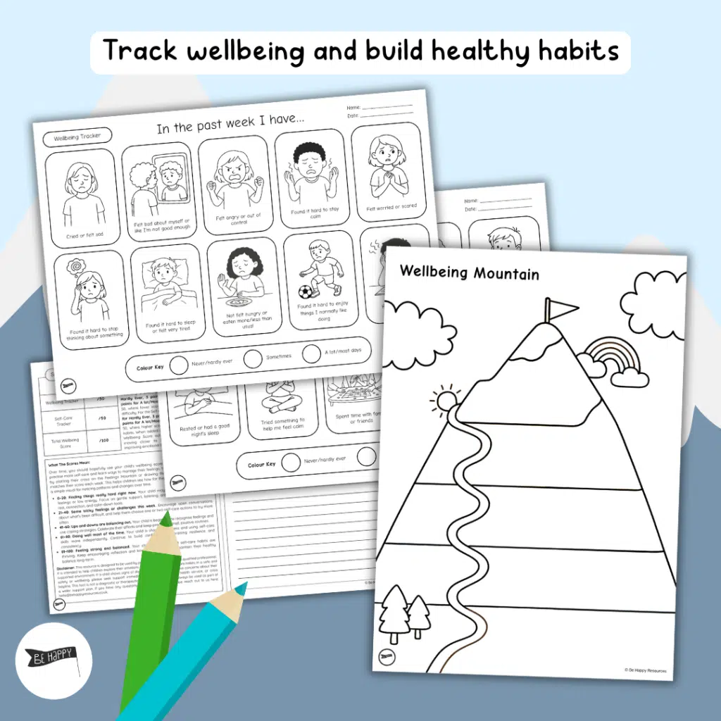 The Wellbeing Mountain - A Science-Backed Mental Health and Self-Care Tracker for Kids