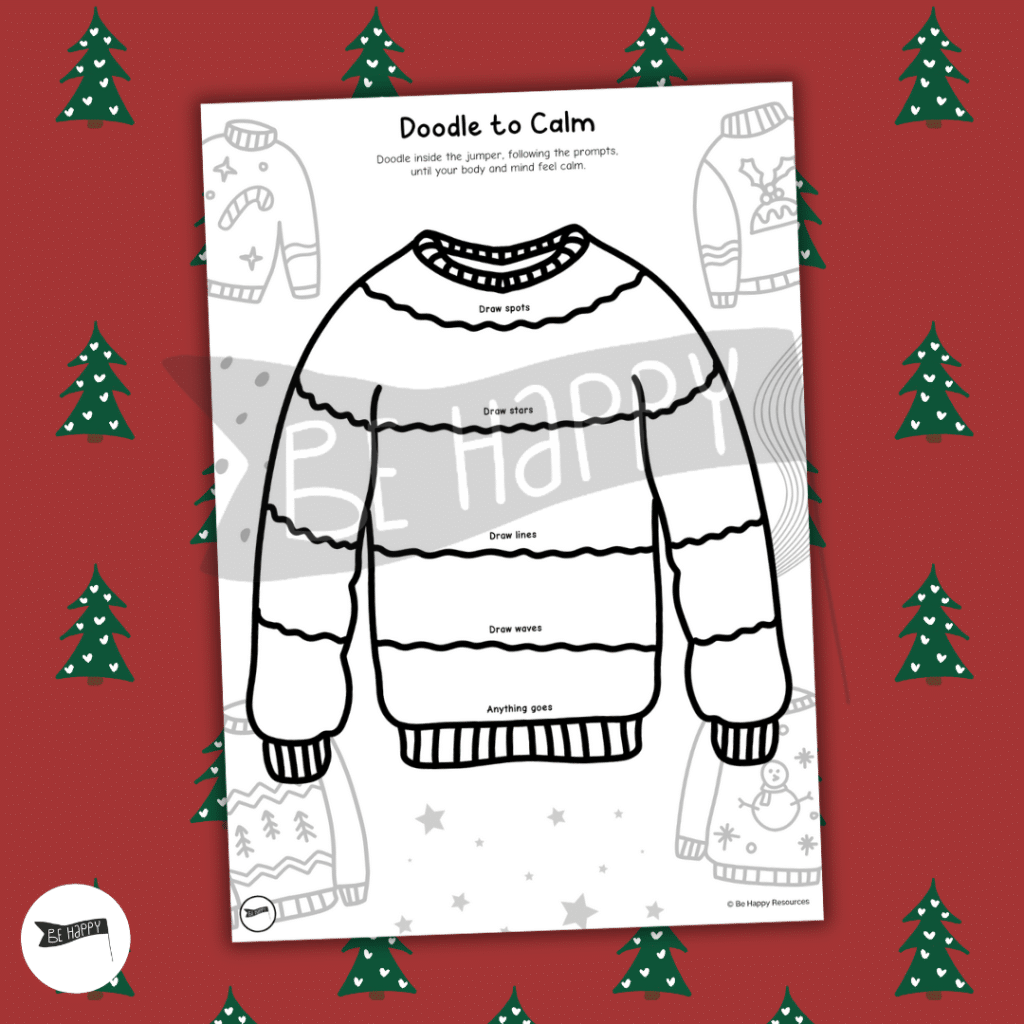 Christmas Jumper Activity - Doodle to Calm - Follow the Prompts to Calm