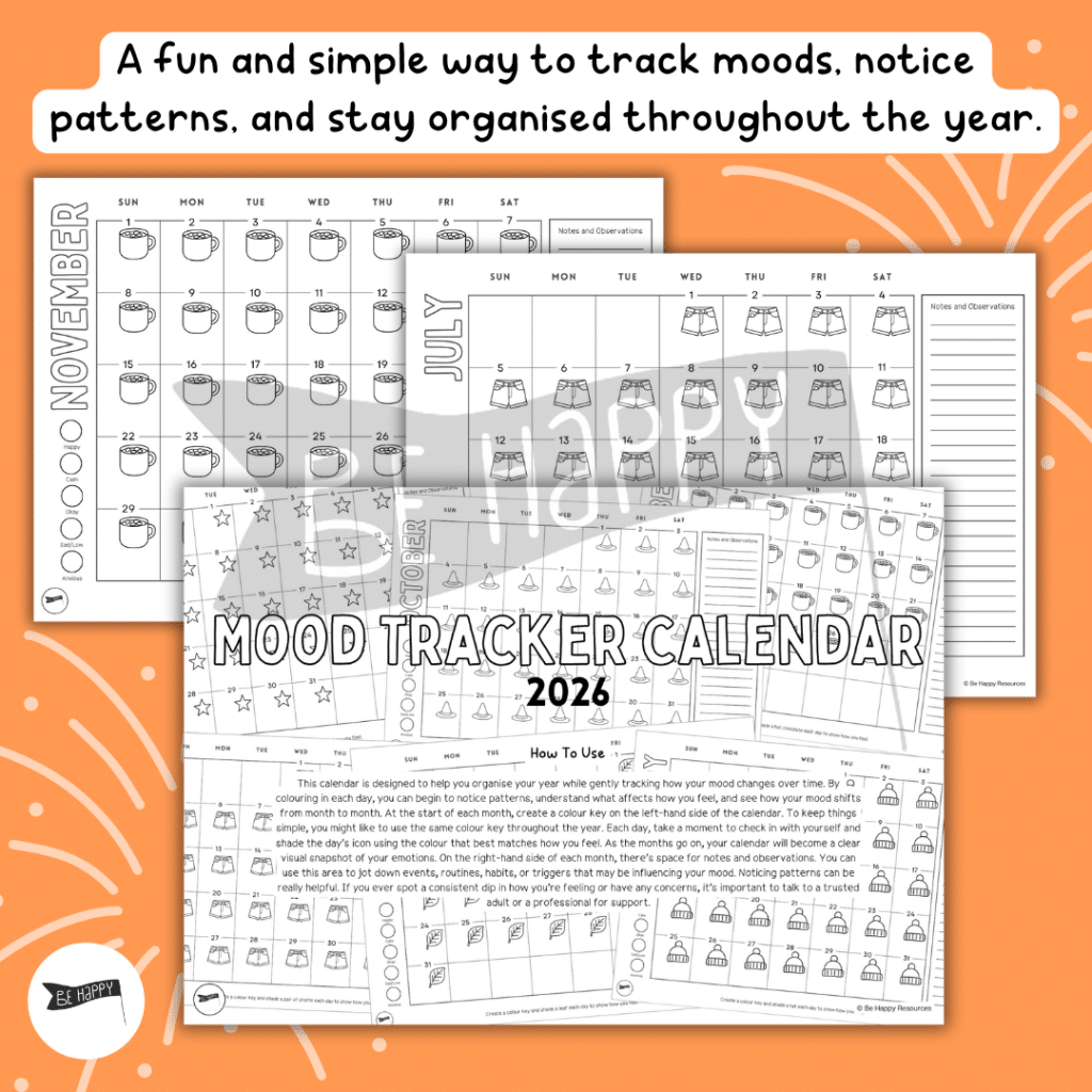 Mood Tracker Calendar 2026 - Track Moods, Notice Patterns and Explore Emotions