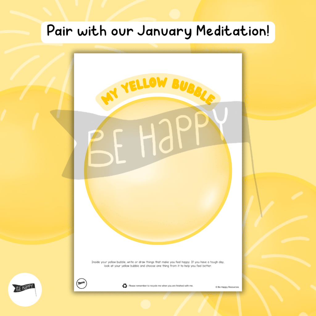 My Yellow Bubble – A Mindful Happiness Activity Printable for Children and Teens