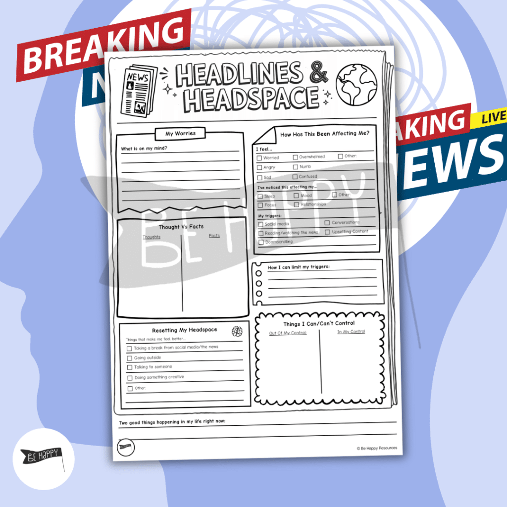 Headlines & Headspace – A One-Page Worksheet to Work Through News-Related Worries