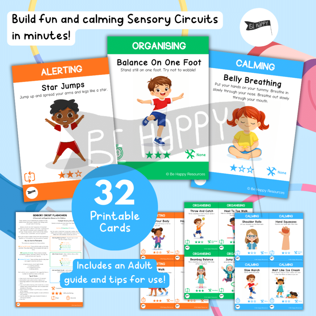 Sensory Circuit Flashcards - Help Children Move, Regulate and Get Ready to Learn.