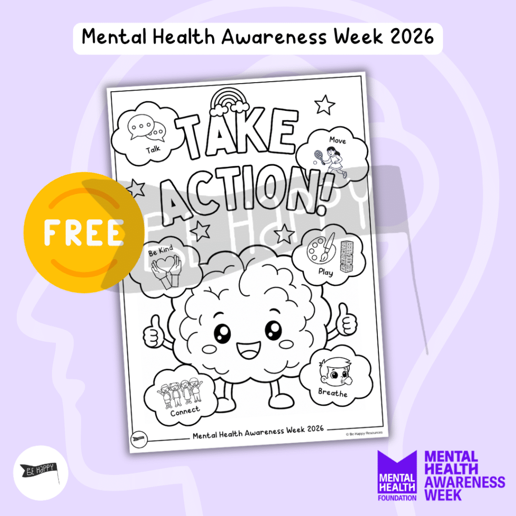 Mental Health Awareness Week 2026 Colouring Sheet - Younger Children - FREE