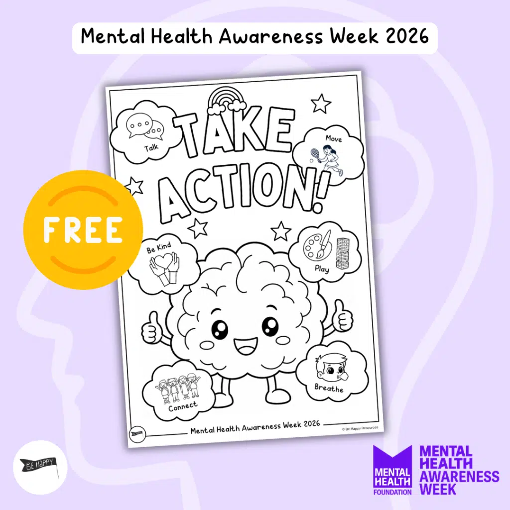 Mental Health Awareness Week 2026 Colouring Sheet - Younger Children - FREE