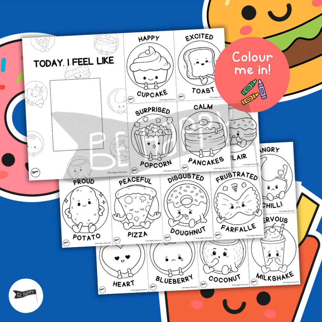 Colour Your Own Cosy Friends Emotion Flashcards – Creative Emotional Literacy Activity!
