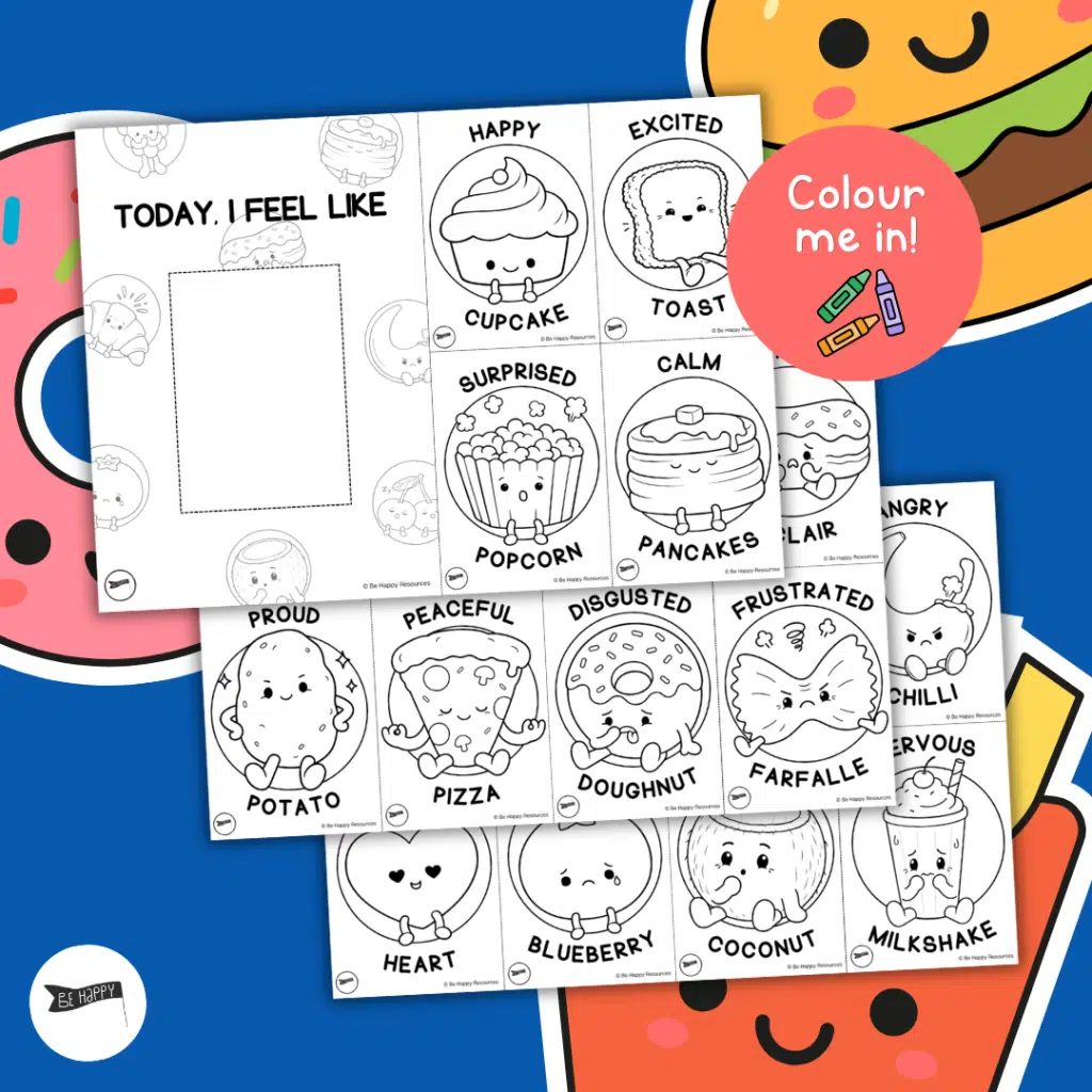 Colour Your Own Cosy Friends Emotion Flashcards – Creative Emotional Literacy Activity!