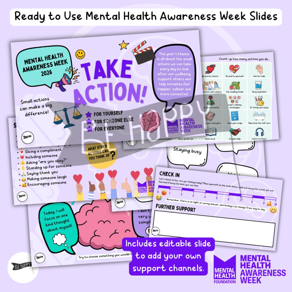 Mental Health Awareness Week 2026 – Take Action Mini Slides Pack [PowerPoint]