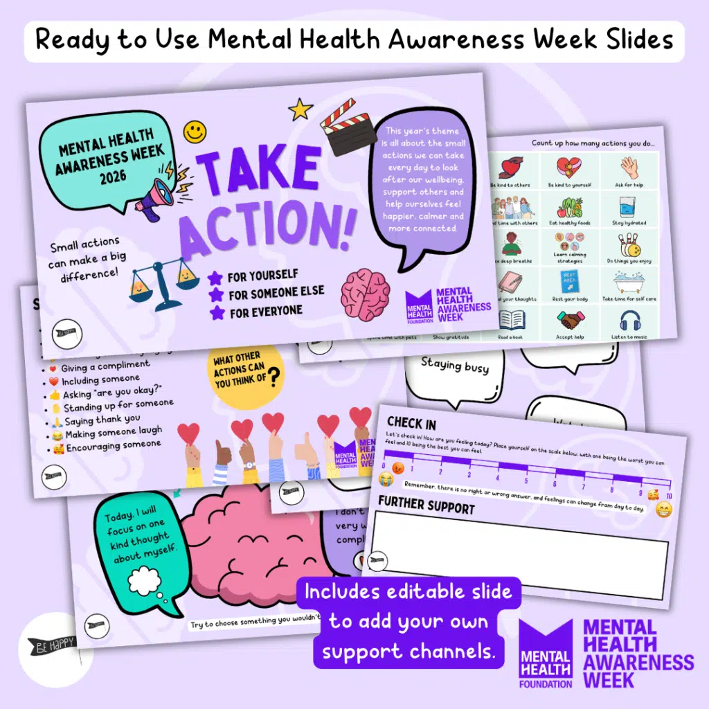 Mental Health Awareness Week 2026 – Take Action Mini Slides Pack [PowerPoint]