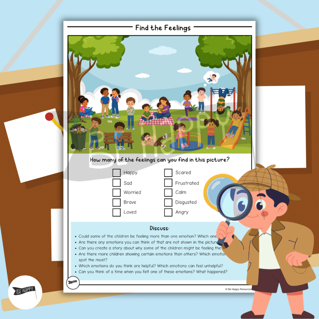 Find the Feelings - Emotional Literacy and Emotional Awareness Discussion Resource