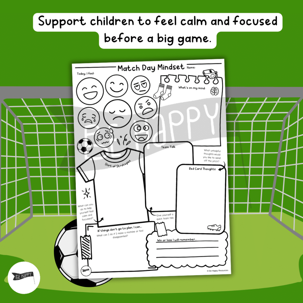 Match Day Mindset - A Calming Worksheet For Those Pre-Game Jitters