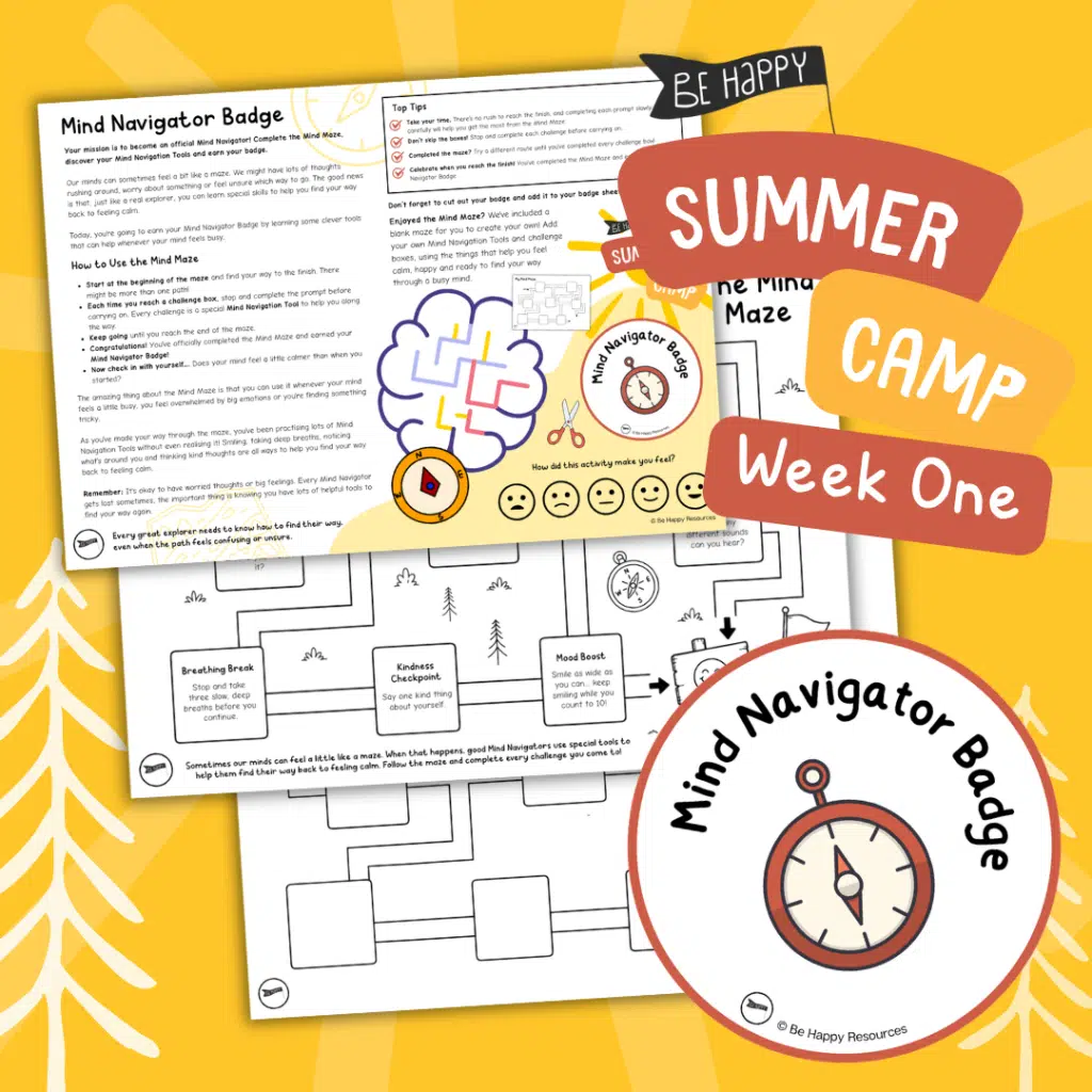 Be Happy Summer Camp - Week One, Activity Two - Mind Navigator Badge