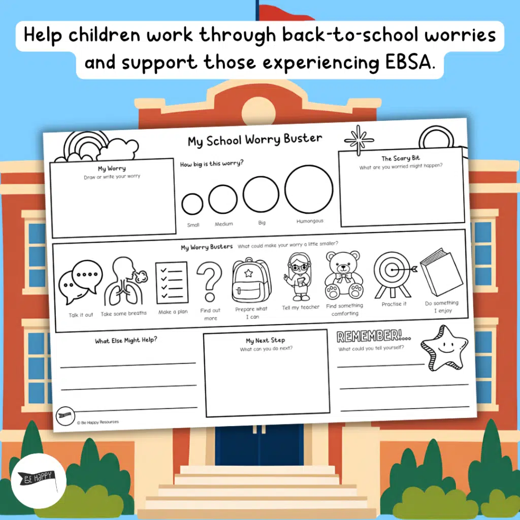 Back-to-School Worry Buster – Work Through School Worries Step by Step